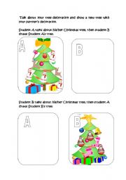 English Worksheet: Christmas tree 