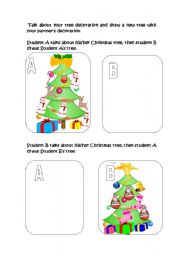 English worksheet: Christmas tree 