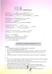 English Worksheet: R.E.M. - Everybody Hurts