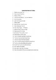 English Worksheet: conversaton patterns