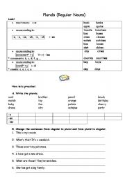 English Worksheet: Plurals 