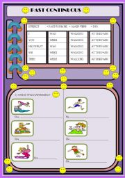 English Worksheet: PAST CONTINUOUS