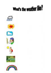 English worksheet: Whats the weather like?