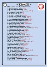 English Worksheet: wonderful exercises (6 pages) 