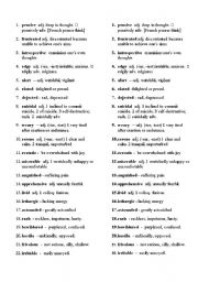 English Worksheet: Moods