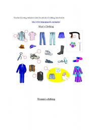 English worksheet: Clothing