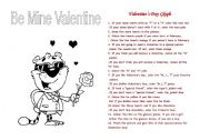 English Worksheet: Valentine Glyph 10