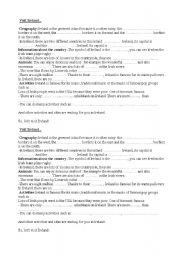 English worksheet: Visit Ireland