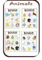 animal bingo