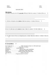 English Worksheet: test Ireland/superlatives