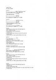 English worksheet: Present Continuous song