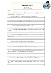 English Worksheet: passive voice