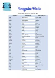 English worksheet: irregular verbs 