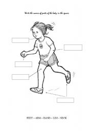 English Worksheet: my body