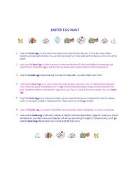 English Worksheet: Easter Egg Hunt