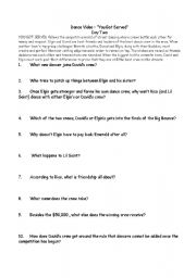 English worksheet: Dance Video - You Got Served - Day 2