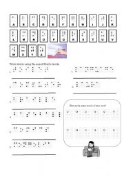 English Worksheet: Braille messages