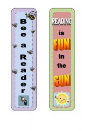 English Worksheet: Bookmarks