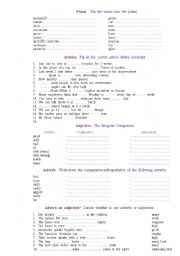 English worksheet: Mix exercises