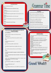 English Worksheet: Grammar work (conditionals/reported speech/alternative pasive)