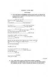English Worksheet: Modals: Beach Boys fill in the blanks song
