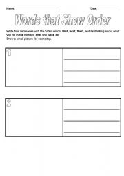 English worksheet: Order Words