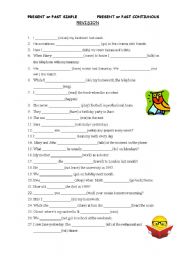English Worksheet: Revision from tenses