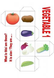 English Worksheet: vegetable cube 1