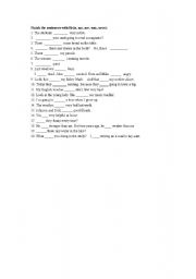 English worksheet: Be