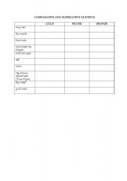 English Worksheet: Comparative and Superlative Olympics