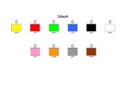 English worksheet: Colours