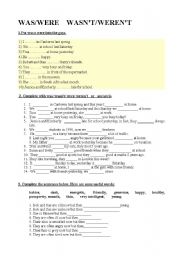 English Worksheet: Past Simple I