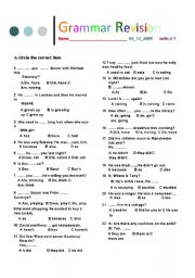 English Worksheet: GRAMMAR TEST ON SIMPLE PAST AND USED TO-ELEMENTARY