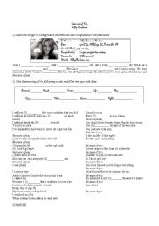 Piece by Piece- Kelly Clarkson song…: English ESL worksheets pdf & doc