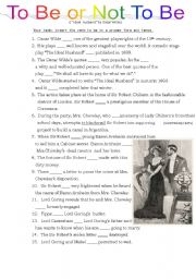 English Worksheet: Oscar Wilde Ideal husband