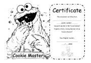 Cookie Master Certificate (Editable) 1