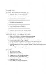 English Worksheet: modal verbs test