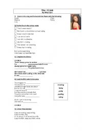 English Worksheet: The Climb by Mylie Cyrus