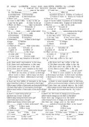 English Worksheet: test for there is - there are