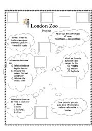 English Worksheet: Project London Zoo