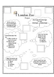 English worksheet: Project London Zoo