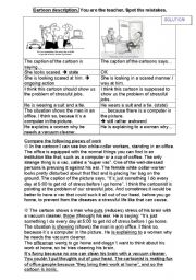 English Worksheet: Cartoon description