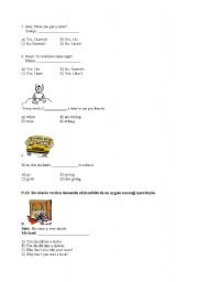 English worksheet: 6. siniflar deneme sinavi ikinci bolum