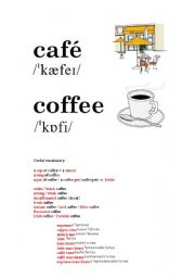 CAFE vs CAFE (useful collocations) 2 pages