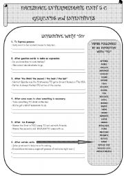 English Worksheet: Gerunds and infinitives