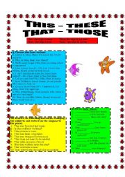 English Worksheet: this,these,that,those