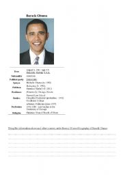 English Worksheet: Barack Obama