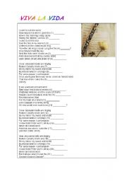 English Worksheet: Viva la Vida - Coldplay