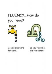 English Worksheet: Fluency Poster