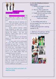 English Worksheet: what are you wearing ,tell me?